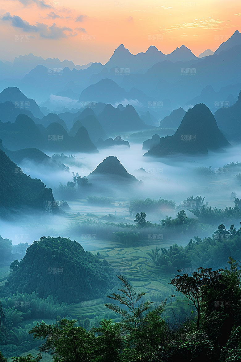 落日风光美景风景素材
