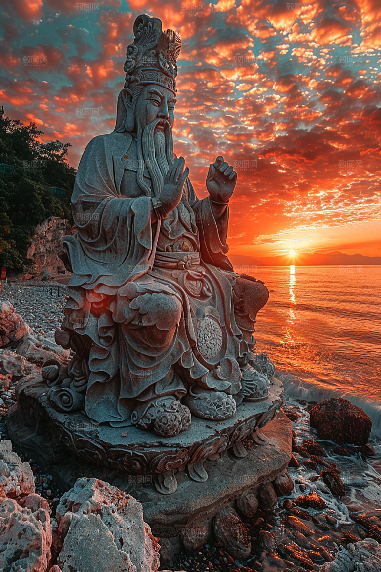 落日风光傍晚夕阳素材