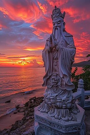 落日风光美景户外素材