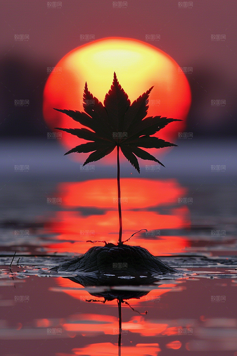 落日风光余晖高清素材