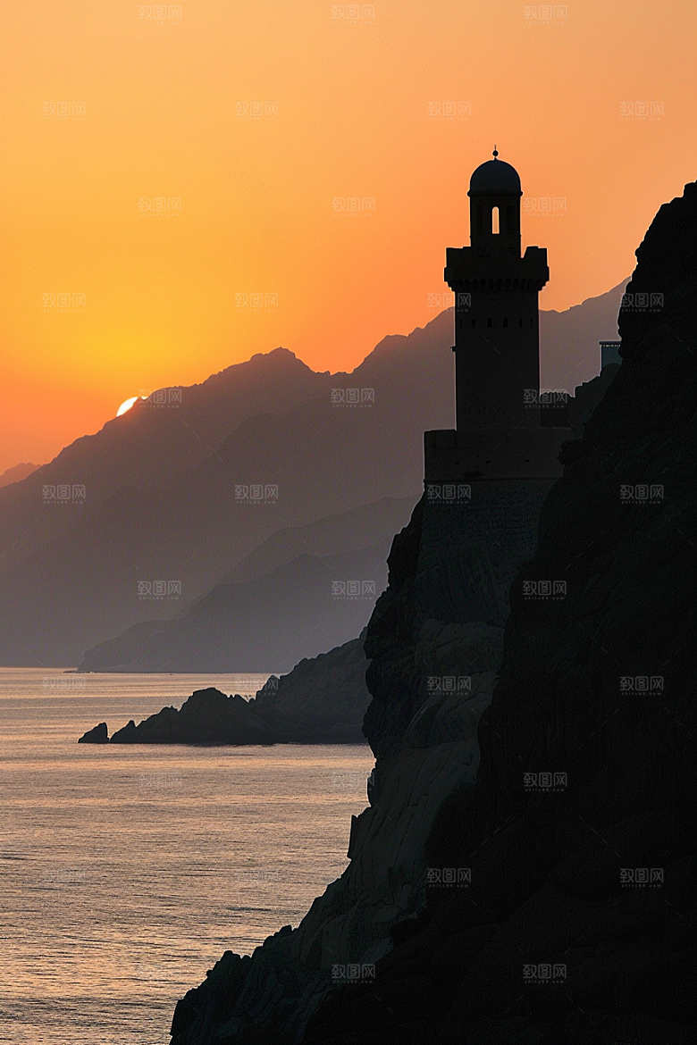 落日风光傍晚夕阳素材
