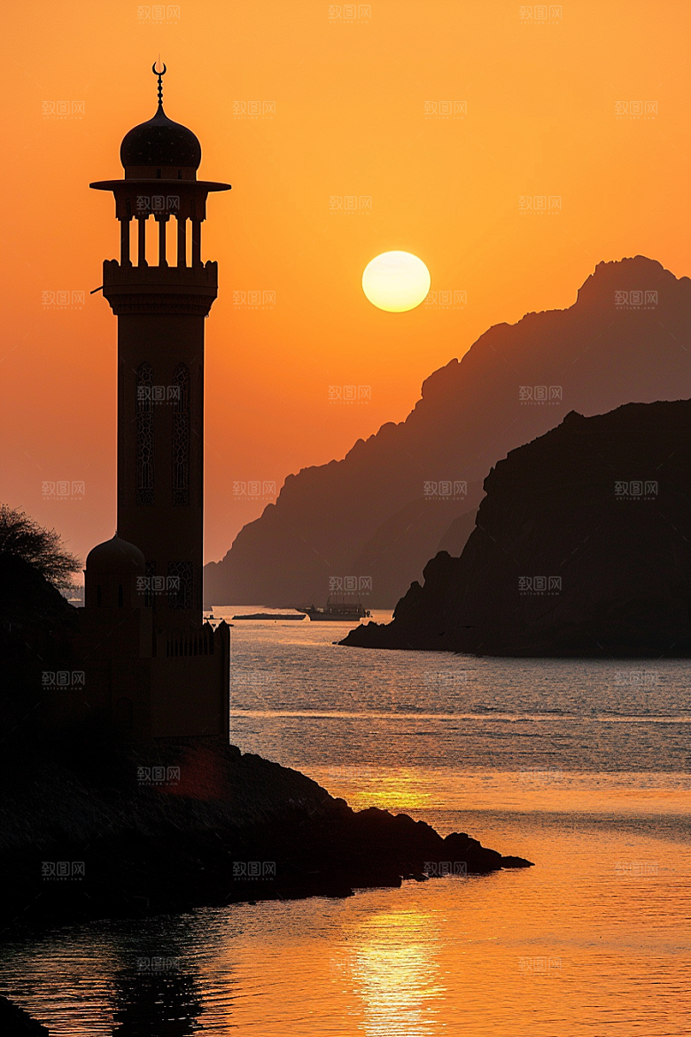 落日风光夕阳景色素材