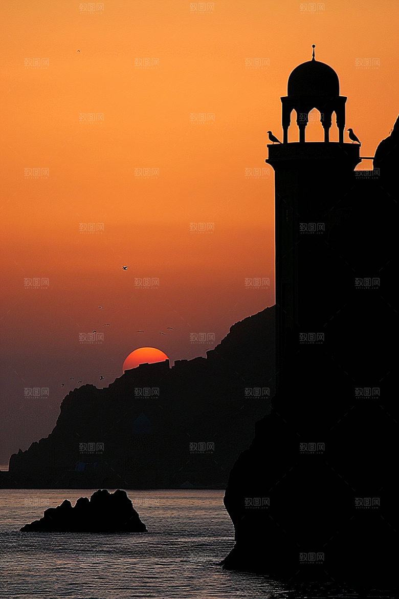 落日风光夕阳风景素材