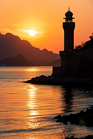 落日风光夕阳美景素材