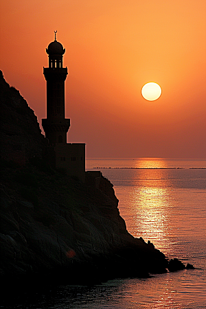落日风光余晖夕阳素材