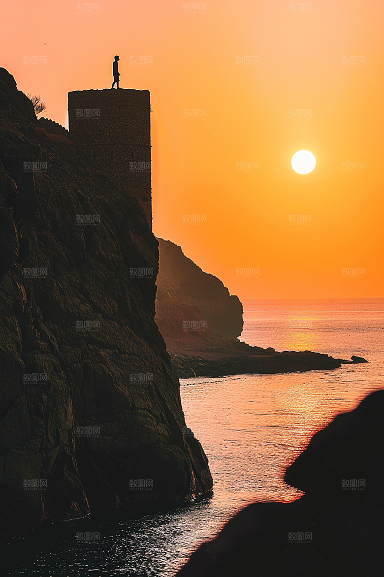 落日风光夕阳晚霞素材