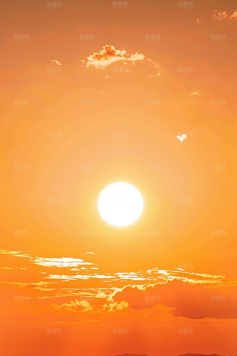 落日风光余晖美景素材