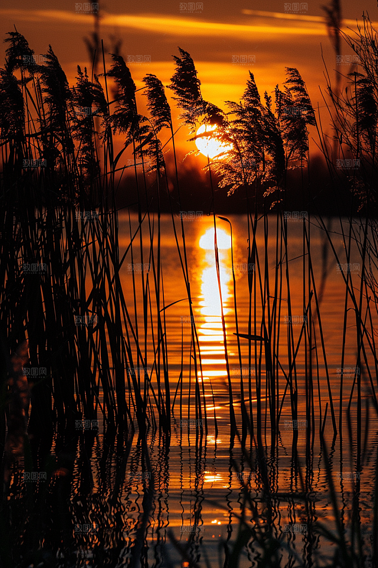 落日风光夕阳美景素材