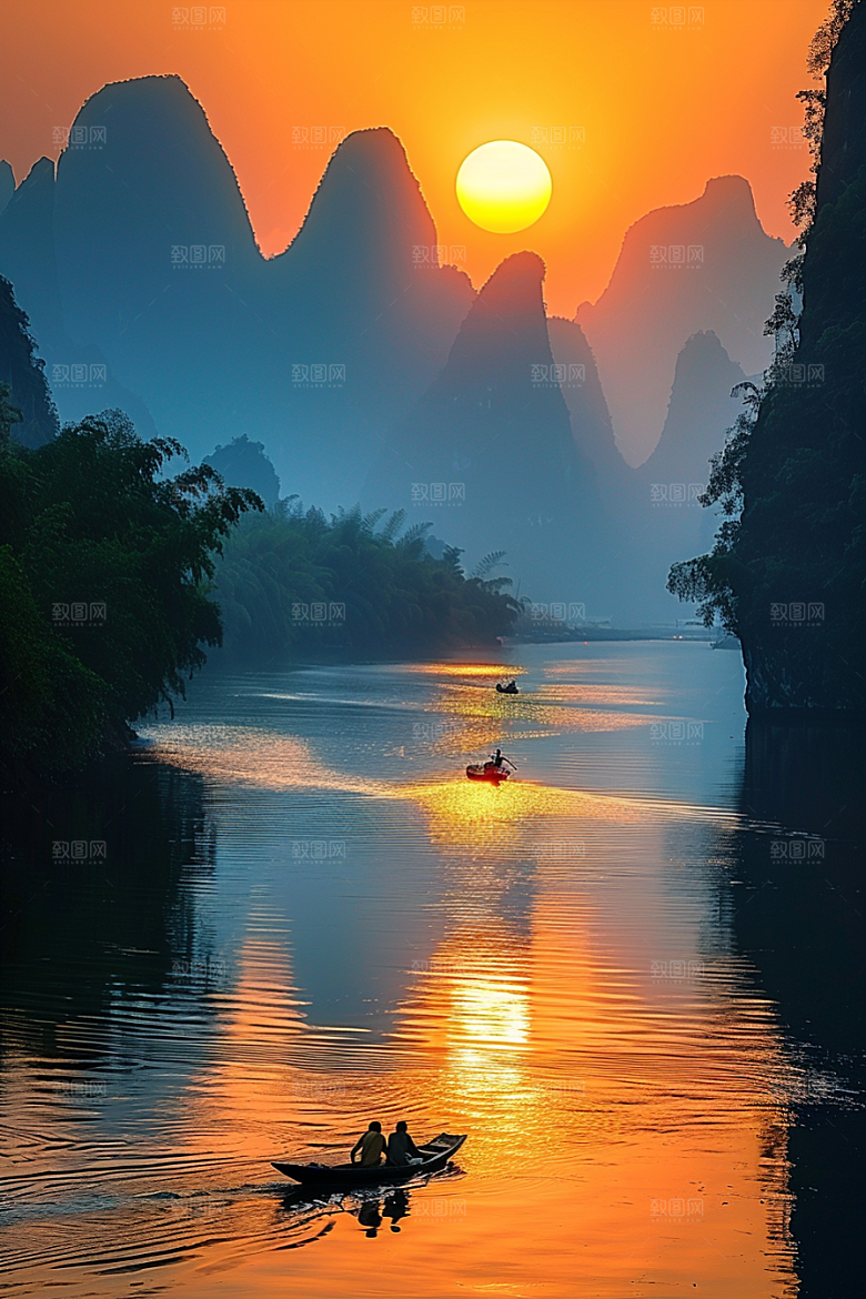 落日风光风景自然素材
