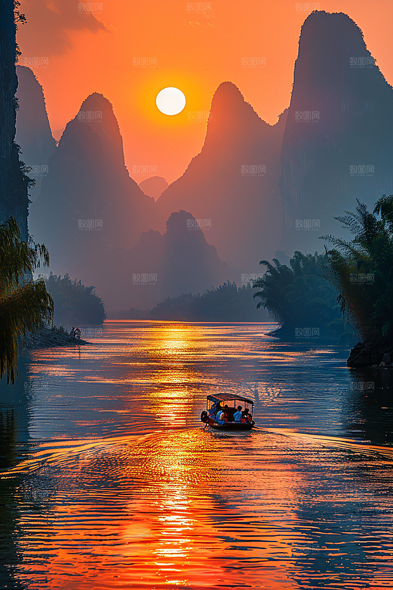 落日风光景色夕阳素材