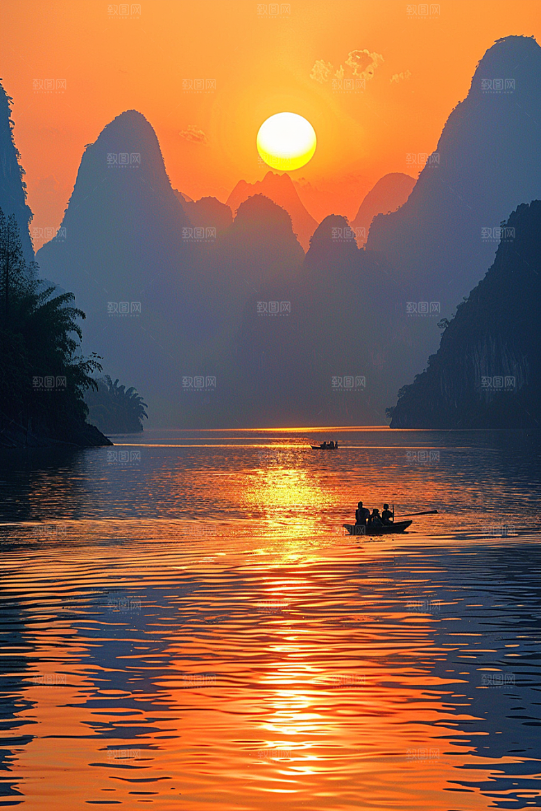 落日风光风景美景素材
