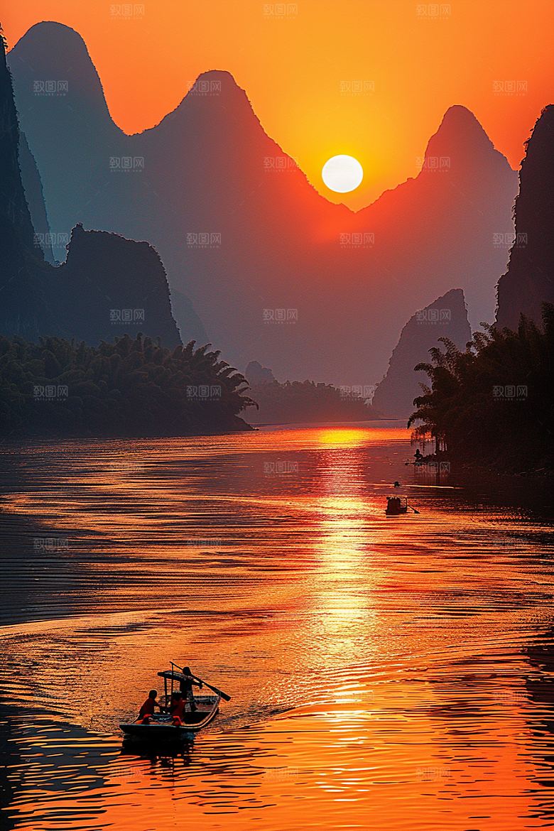 落日风光风景美景素材
