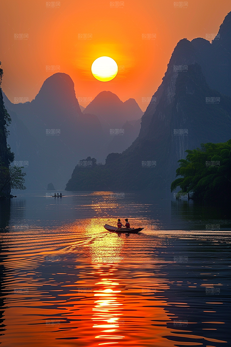 落日风光美景自然素材