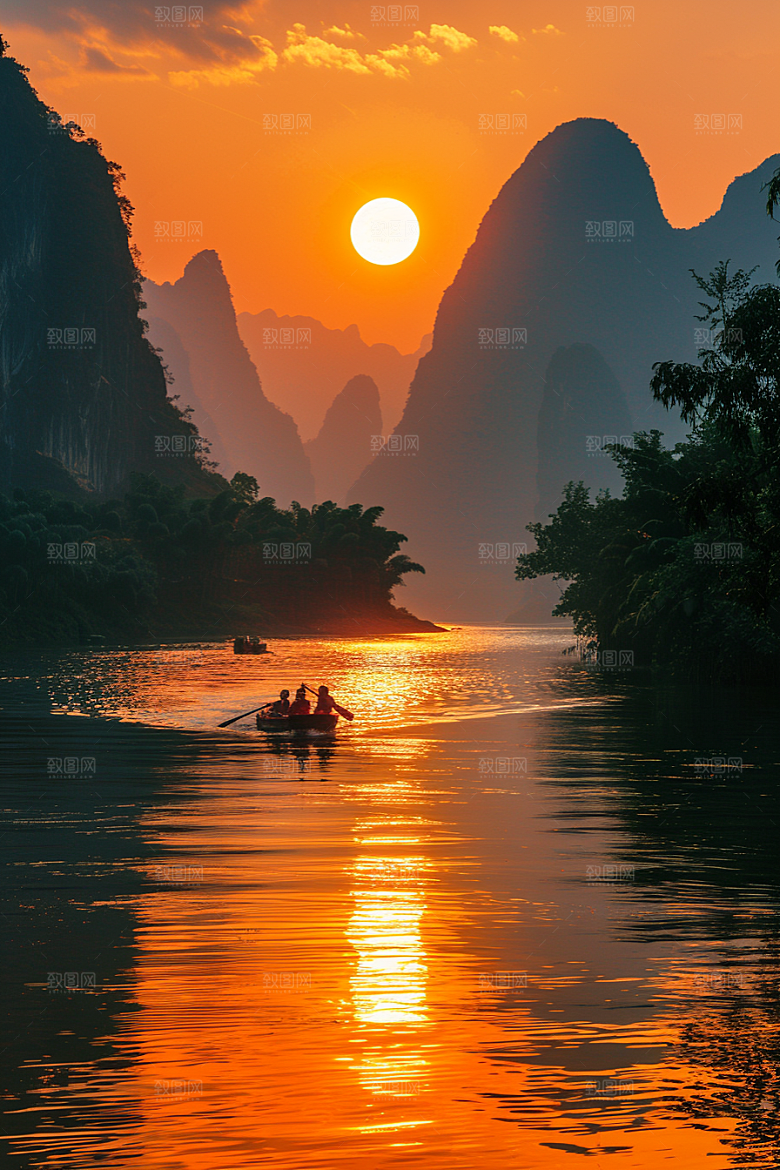 落日风光风景自然素材