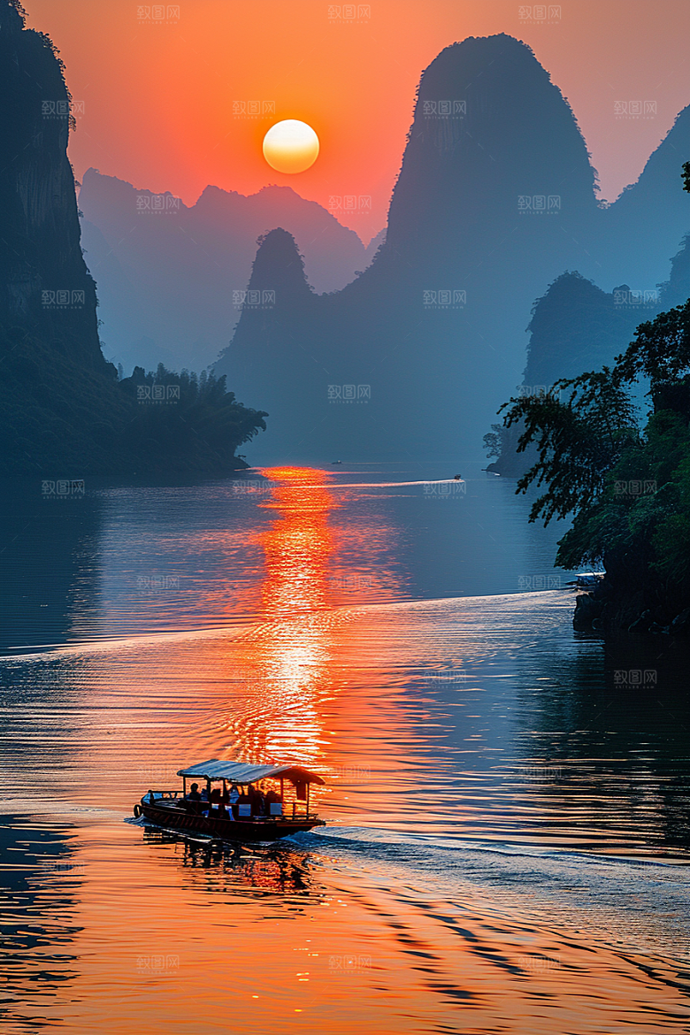落日风光户外夕阳素材