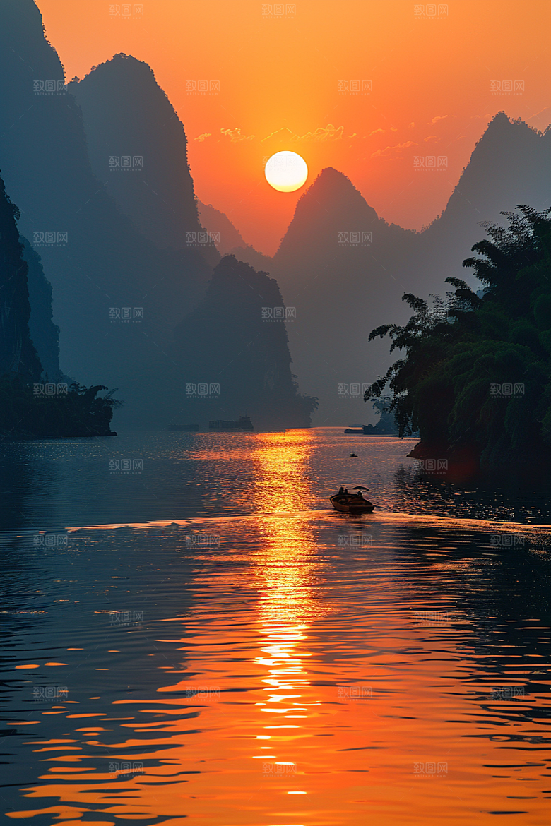 落日风光户外夕阳素材