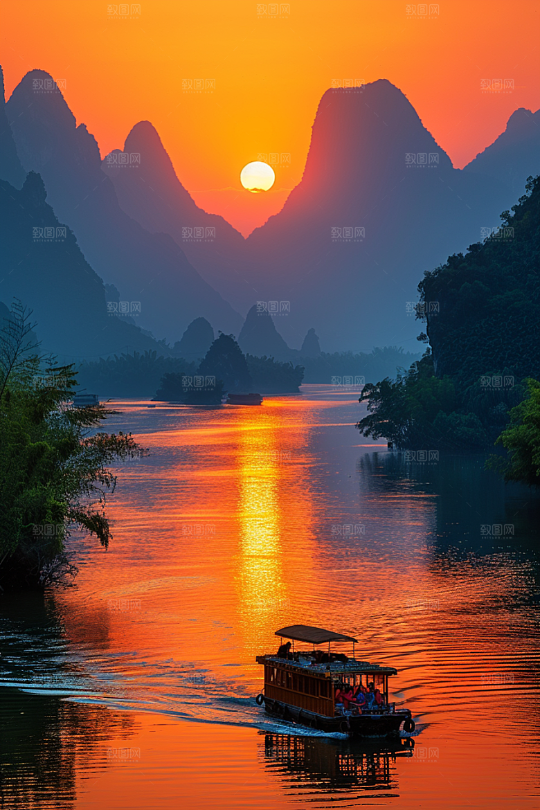 落日风光风景美景素材
