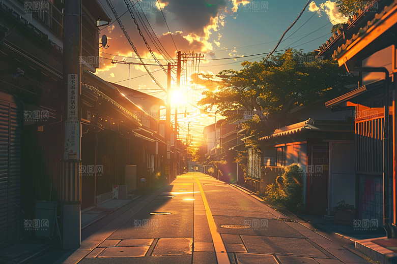 落日风光傍晚自然素材