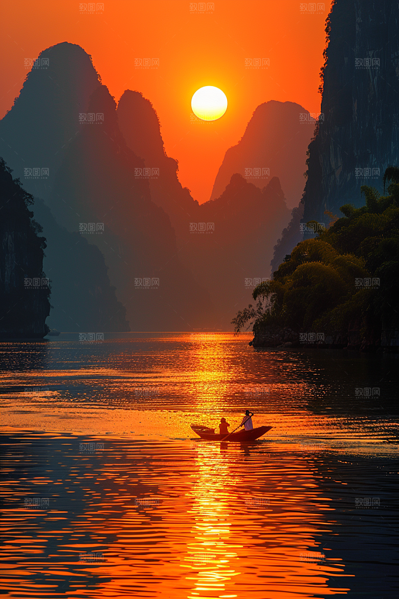 落日风光风景美景素材