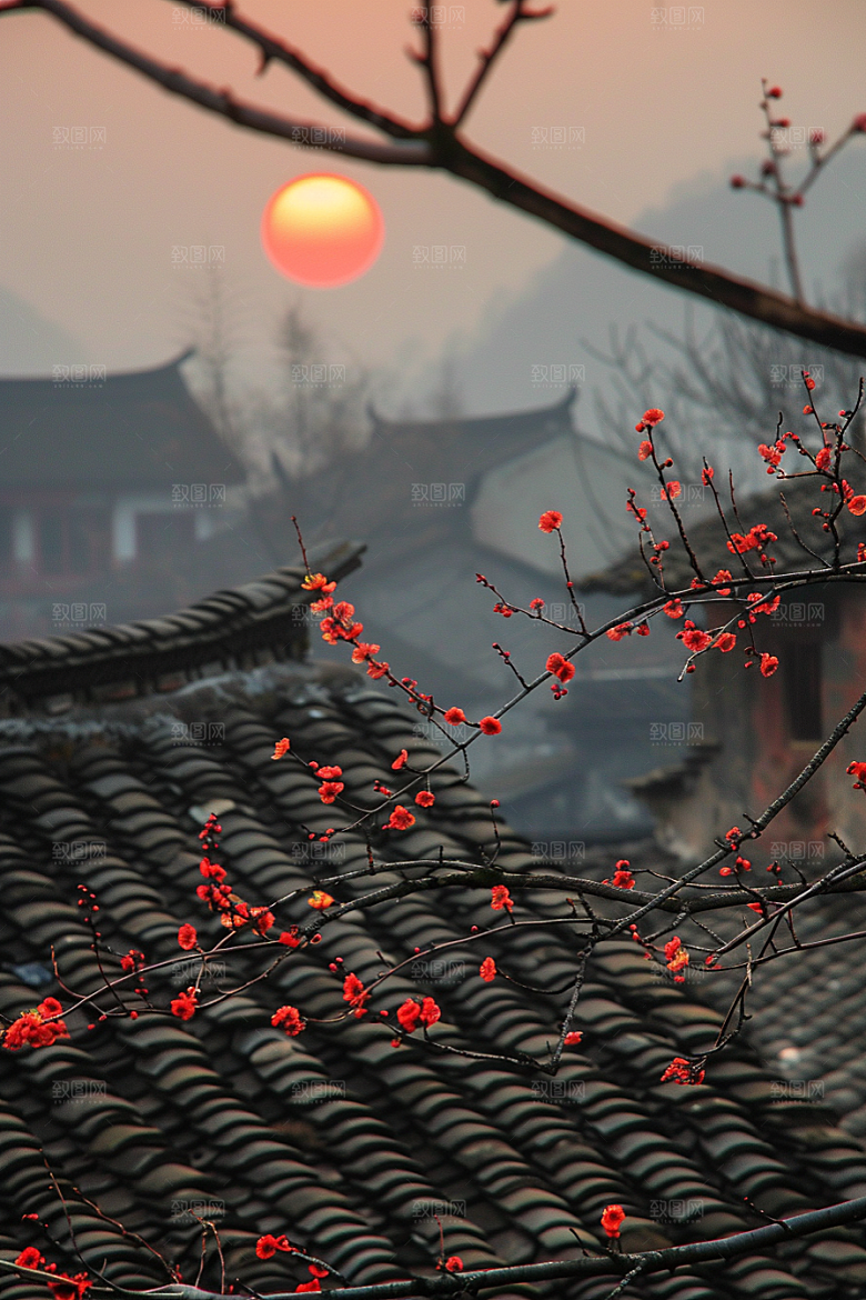 落日风光风景景色素材