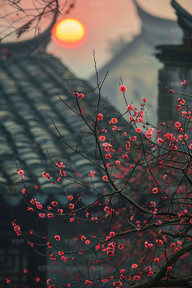 落日风光户外美景素材