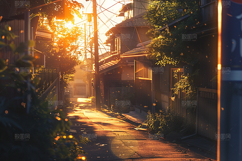 落日风光户外余晖素材