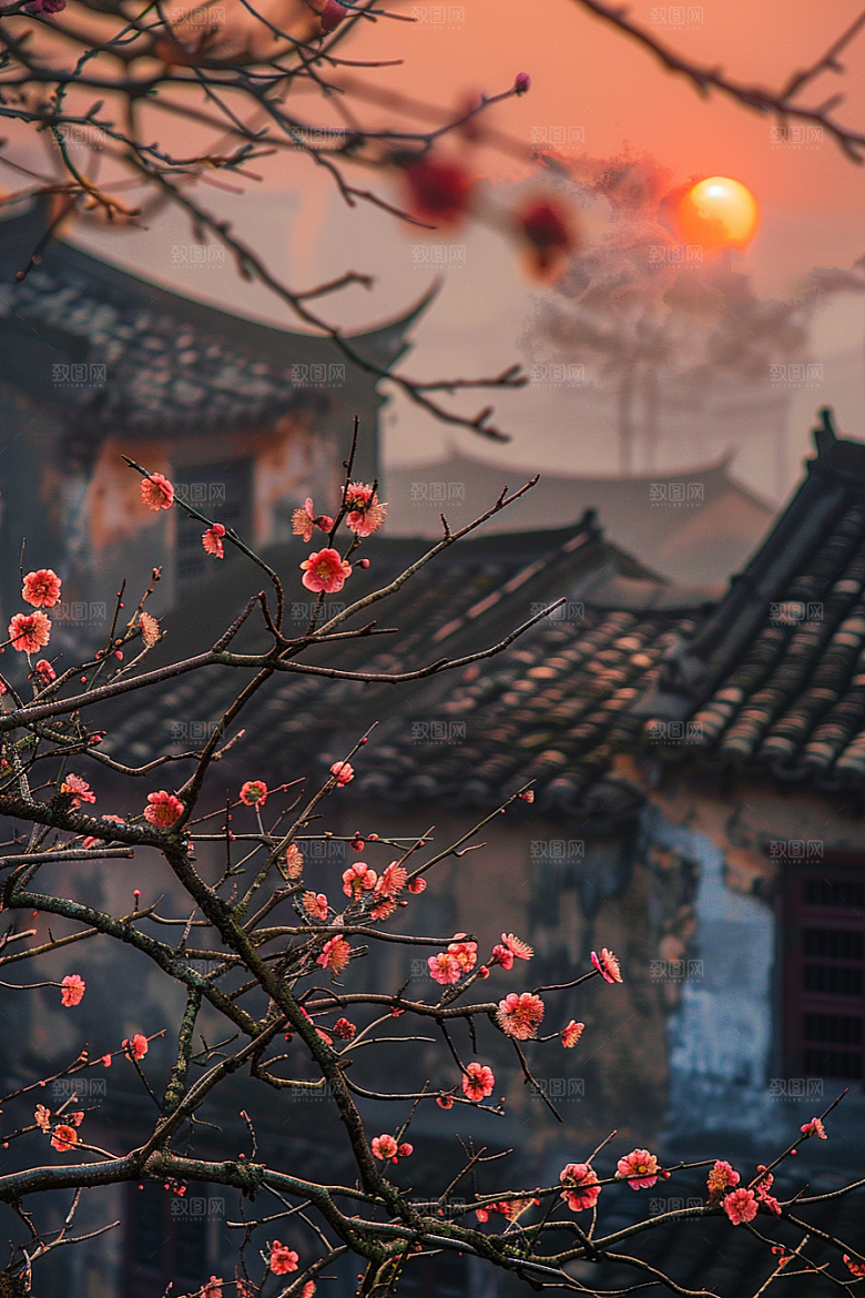 落日风光自然风景素材