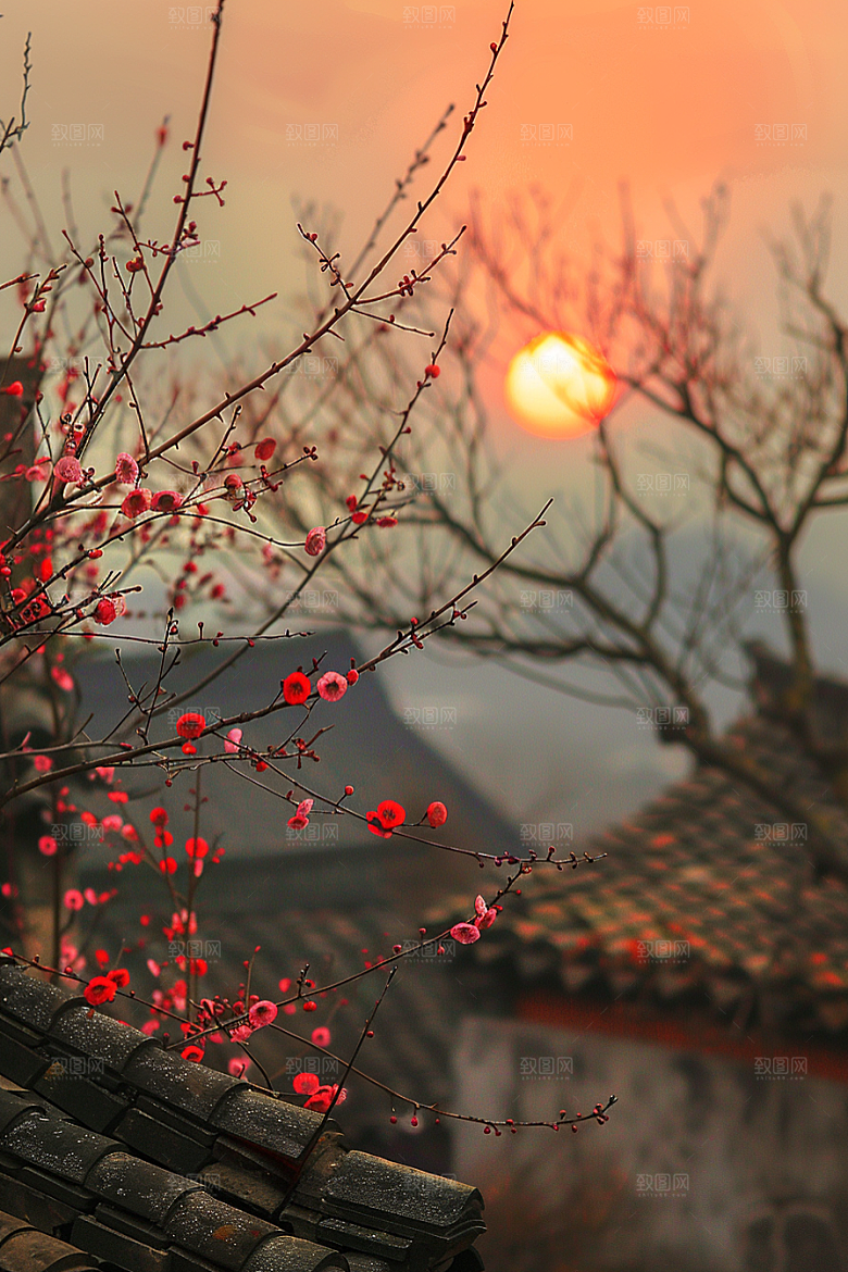 落日风光美景余晖素材
