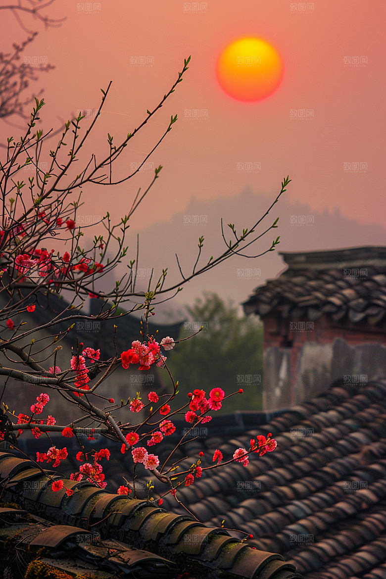 落日风光夕阳户外素材