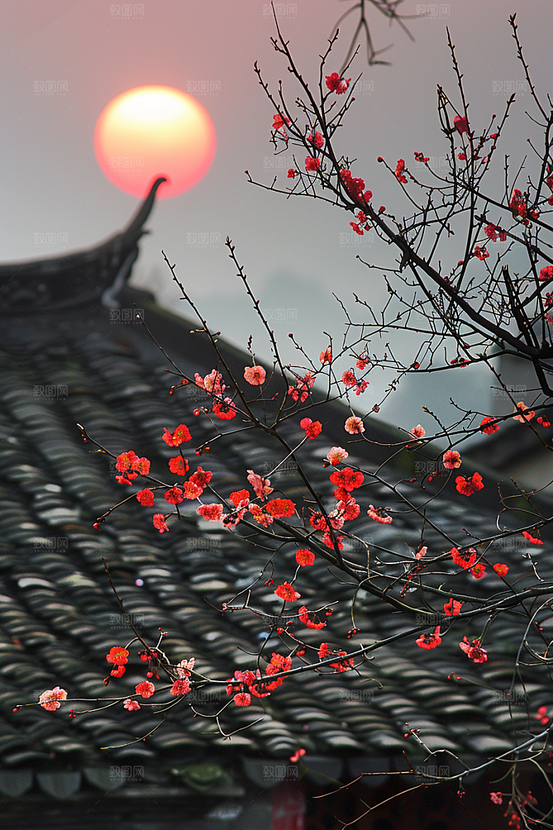 落日风光余晖自然素材