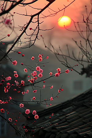 落日风光高清美景素材