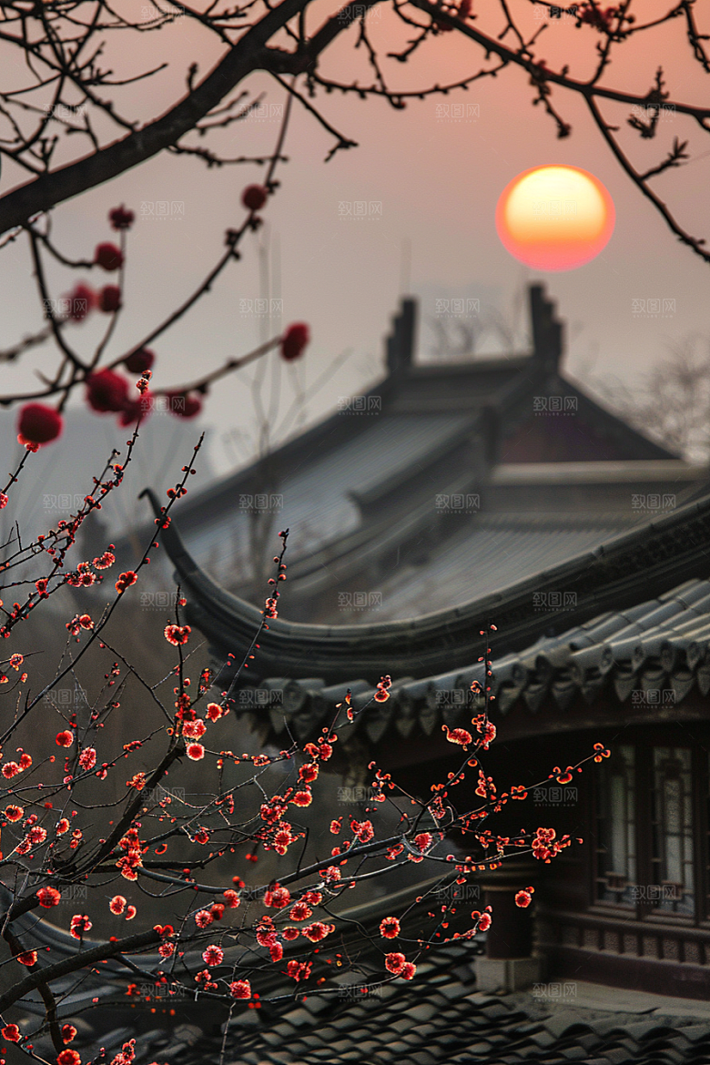 落日风光余晖自然素材