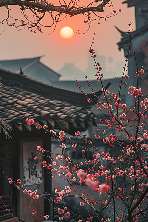 落日风光美景夕阳素材
