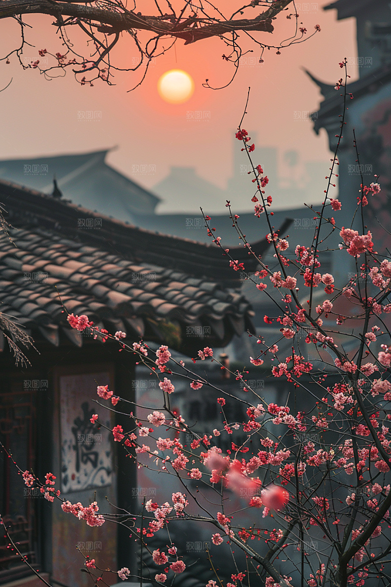 落日风光美景夕阳素材
