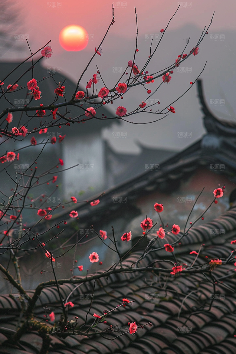 落日风光夕阳户外素材