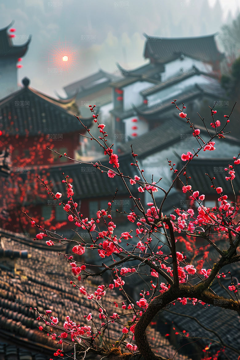 落日风光风景傍晚素材
