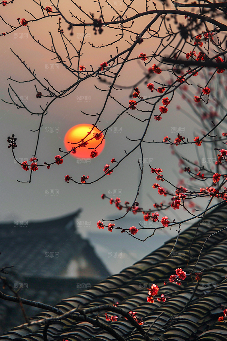 落日风光景色自然素材