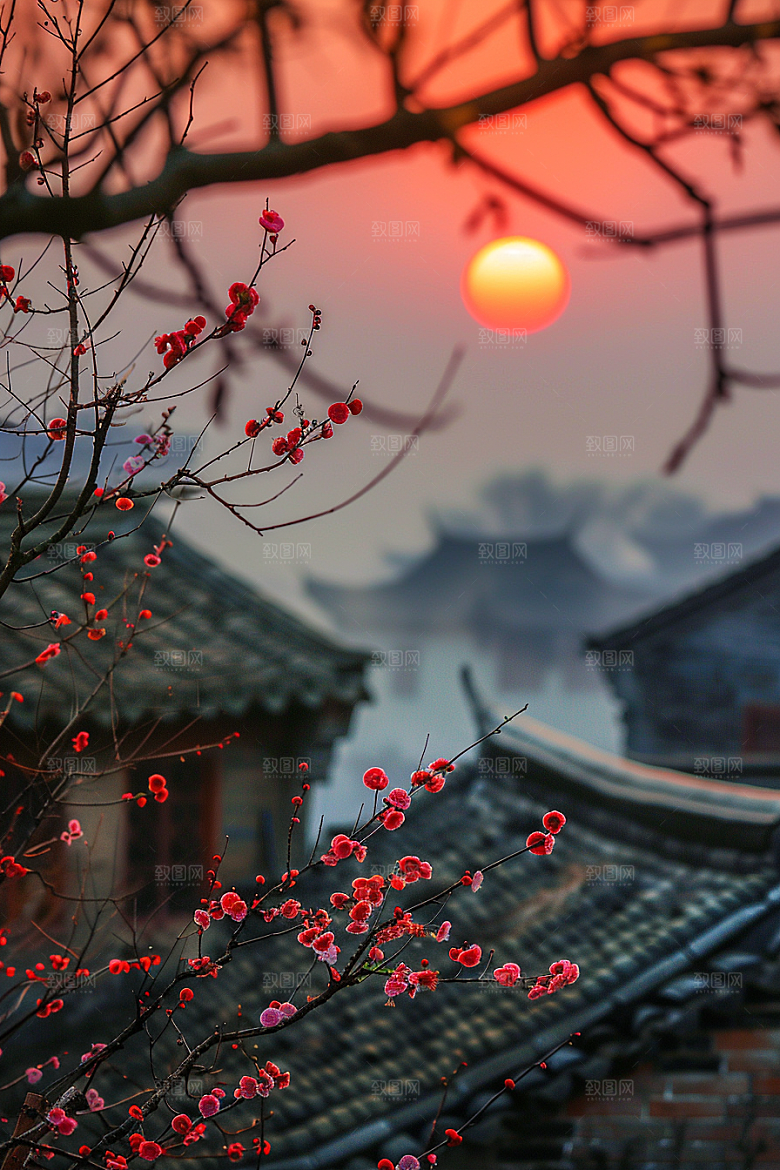 落日风光美景高清素材