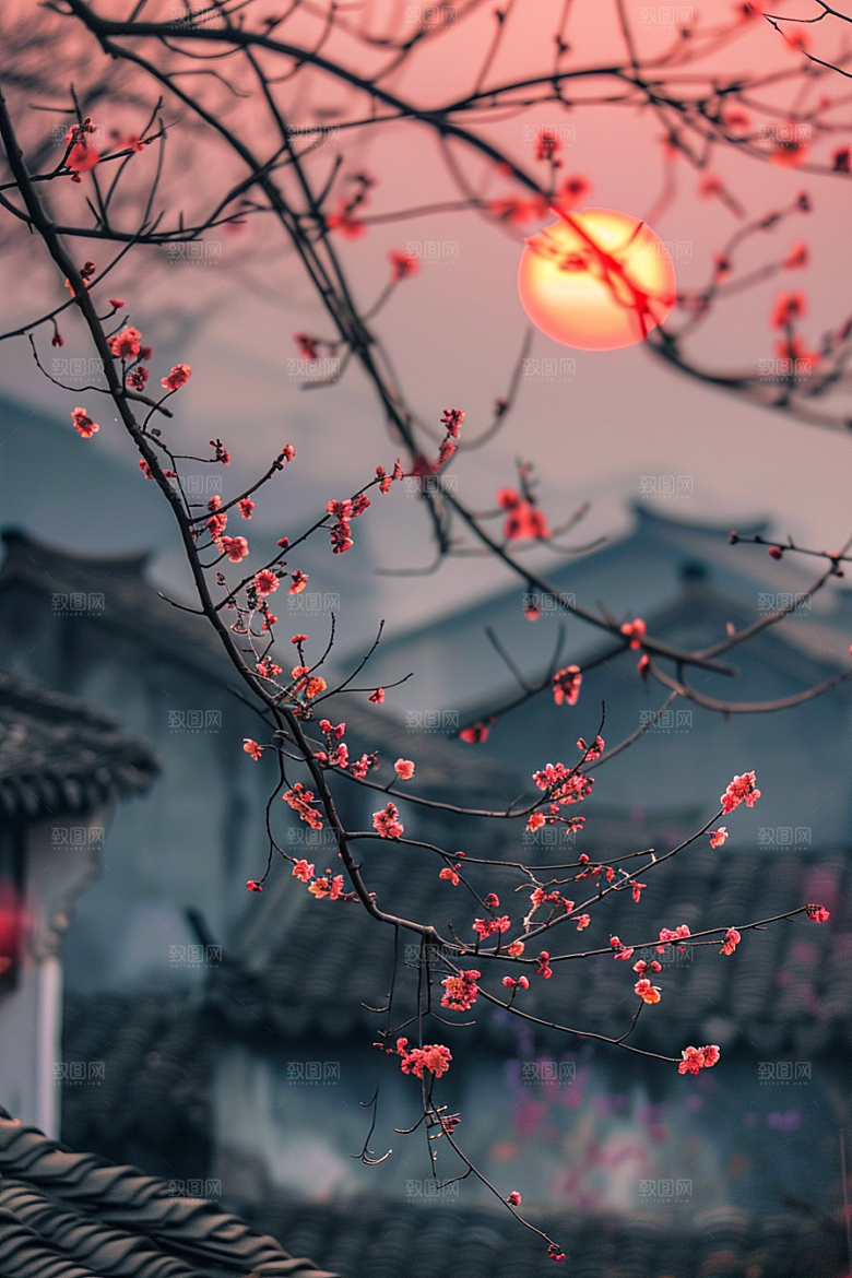 落日风光风景景色素材