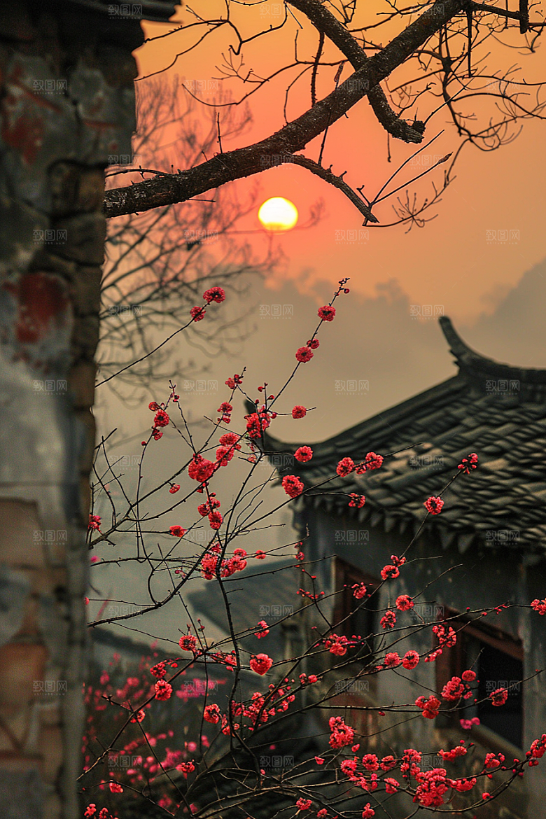 落日风光夕阳晚霞素材