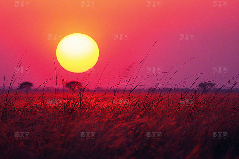 落日风光美景夕阳素材