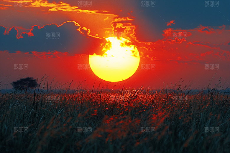 落日风光晚霞夕阳素材