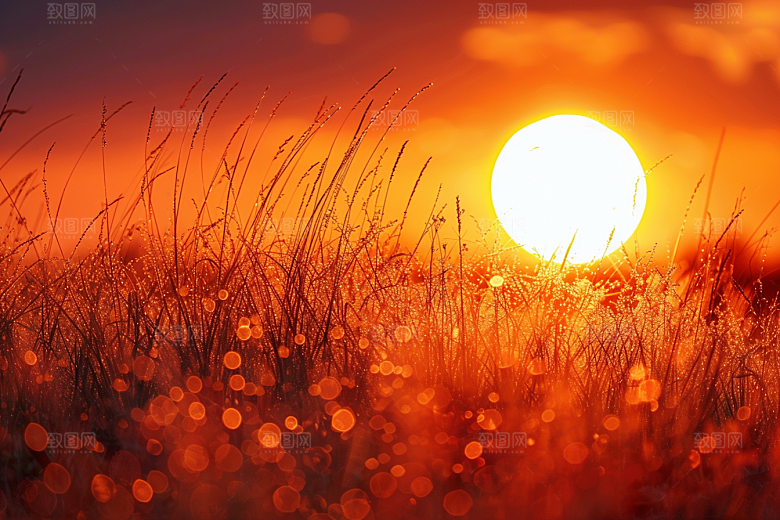 落日风光夕阳晚霞素材