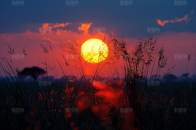 落日风光余晖自然素材