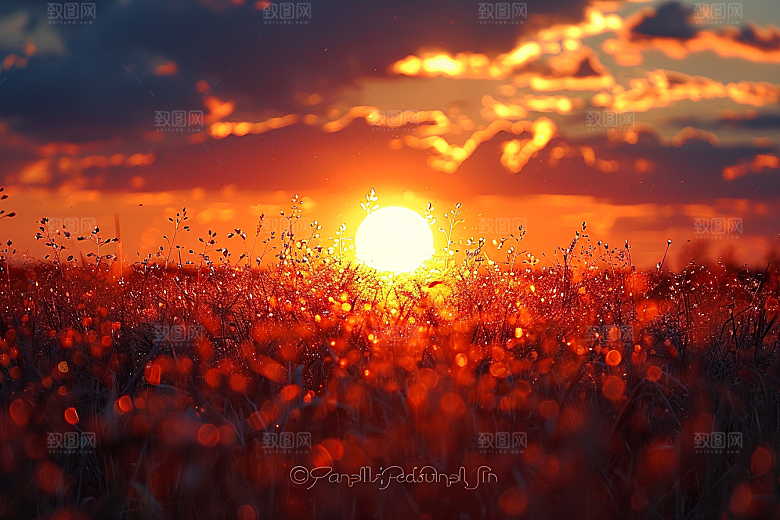落日风光夕阳美景素材