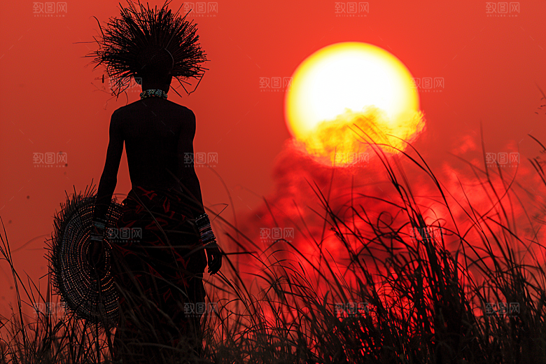 落日风光夕阳户外素材