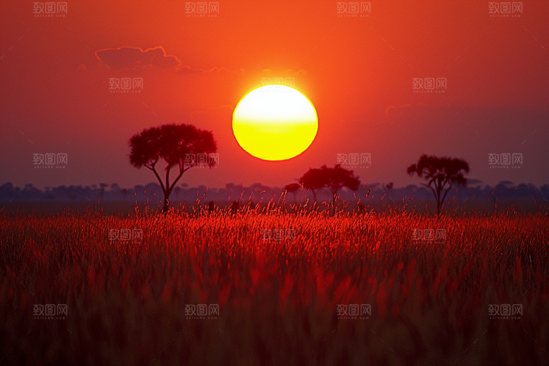 落日风光户外余晖素材