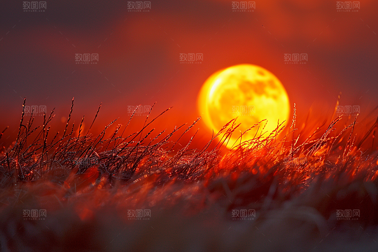 落日风光夕阳晚霞素材