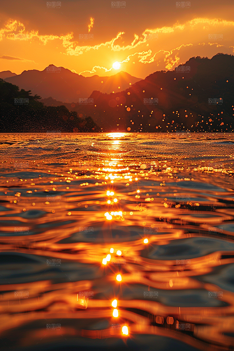 落日风光夕阳高清素材