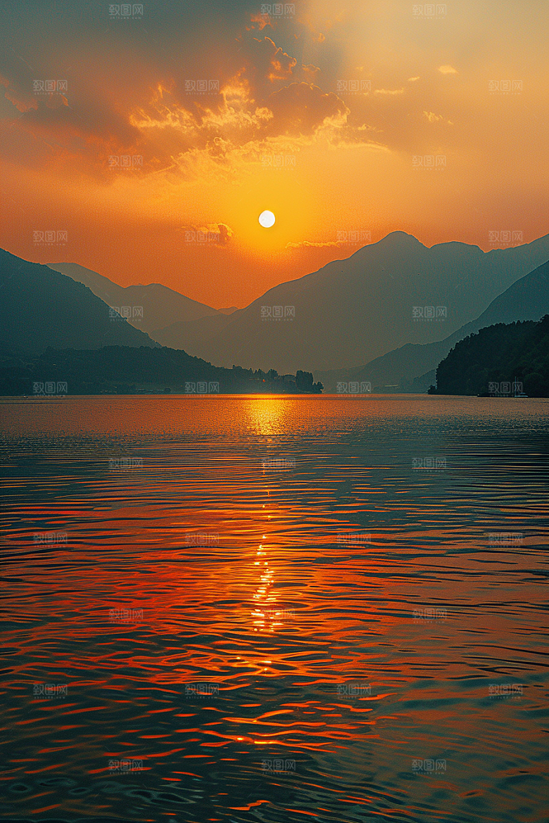 落日风光傍晚风景素材